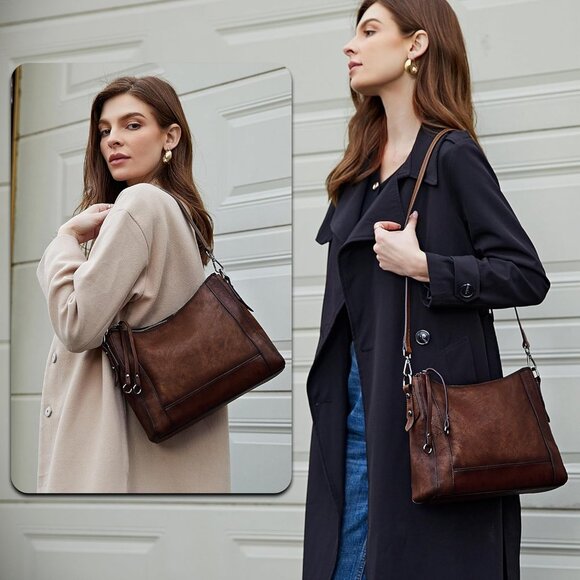 Women Coffee Genuine leather Imported Purses Handbag Crossbody Bags - Picture 2 of 7